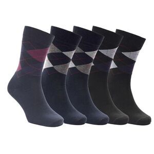 Trespass Mens Paden Socks (Pack of 5) / Navy/Black